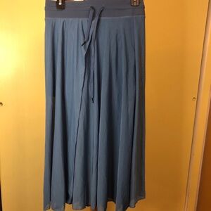 HALARA Blue Midi Skirt with Drawstring Waist - Like New WOT